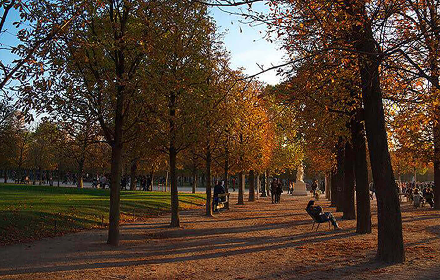パリにある秋のテュイルリー公園